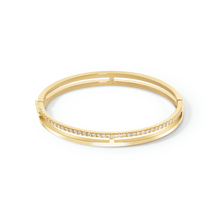 Load image into Gallery viewer, Coeur De Lion Eternal Unity Bangle - Gold Crystal