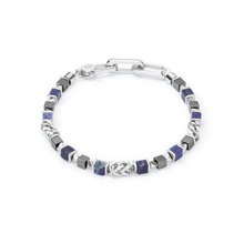 Load image into Gallery viewer, Coeur De Lion Unisex Bracelet Cubes and Chain Blue