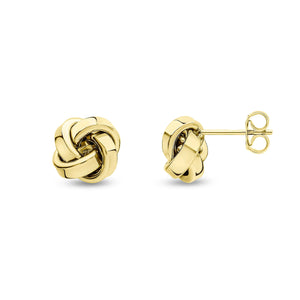 9ct Yellow Gold Knot Earring Studs