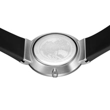 Load image into Gallery viewer, Bering watch - Unisex Polished Steel On Black Silicone Strap