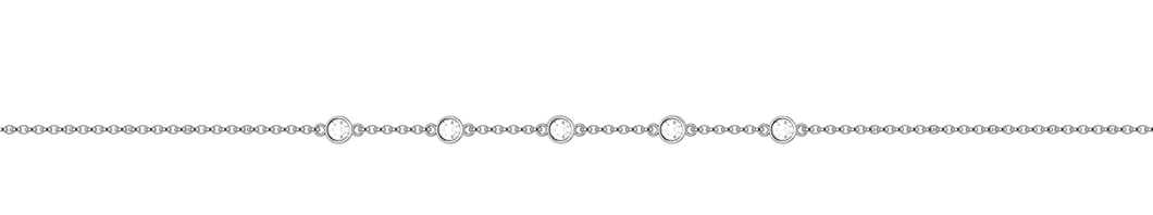 9ct White Gold Lab Grown Diamond Bracelet
