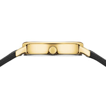 Load image into Gallery viewer, Bering Watch - Ladies Oval Gold Plate on Black Leather