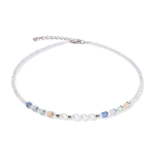 Load image into Gallery viewer, Coeur De Lion Necklace Cosmic Pearls Soft Silver
