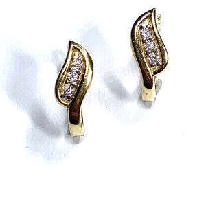 Secondhand 14ct Gold Huggie Hoop Earrings