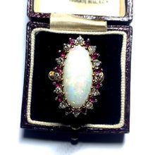 Load image into Gallery viewer, Secondhand Opal, Ruby and Diamond Ring