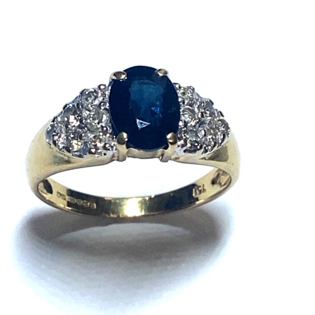Secondhand Sapphire and Diamond Ring
