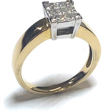 Load image into Gallery viewer, Secondhand Princess Cut Diamond Cluster Ring
