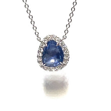 Load image into Gallery viewer, 18ct White Gold Rose Cut Sapphire and Diamond Necklace
