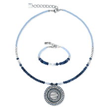 Load image into Gallery viewer, Coeur De Lion Amulet Necklace - Future Silver Blue