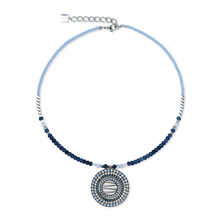 Load image into Gallery viewer, Coeur De Lion Amulet Necklace - Future Silver Blue