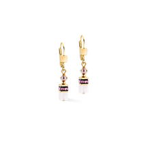 Load image into Gallery viewer, Coeur De Lion Princess Rose Glow Gold Plated Earrings