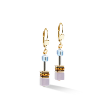 Load image into Gallery viewer, Coeur De Lion GeoCUBE Iconic Earrings Gold Multicolour