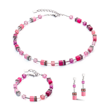 Load image into Gallery viewer, Coeur De Lion GeoCUBE Necklace - Viva Magenta