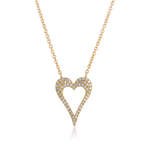9ct Gold Diamond Heart Necklace