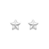 9ct White Gold Star Earrings