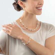 Load image into Gallery viewer, Coeur De Lion GeoCUBE Bracelet - Iconic Nature Gold White