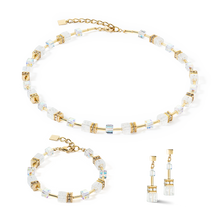 Load image into Gallery viewer, Coeur De Lion GeoCUBE Bracelet - Iconic Nature Gold White