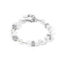 Load image into Gallery viewer, Coeur De Lion GeoCUBE Iconic Nature Bracelet Silver-White