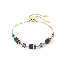 Load image into Gallery viewer, Coeur De LIon Geo Cube Iconic NatureBlack Multi Colour Bracelet