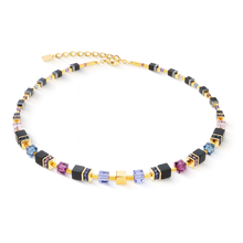 Load image into Gallery viewer, Coeur De Lion Necklace - GeoCUBE Blue Moon Gold