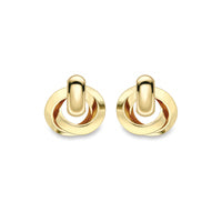 9ct Gold Interlinked Circle Earrings