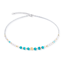 Load image into Gallery viewer, Coeur De Lion Modern Elegance Spikes Gold Turquoise Necklace