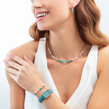 Load image into Gallery viewer, Coeur De LIon Elegance Spikes Gold Turquoise Drop Earrings