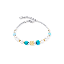 Load image into Gallery viewer, Coeur De LIon Elegance Spike Gold Turquoise Bracelet