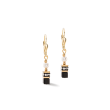 Load image into Gallery viewer, Coeur De Lion Earrings - Sparkling Princess Black-Gold