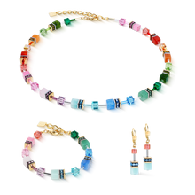 Load image into Gallery viewer, Coeur De Lion Necklace - GeoCUBE Iconic Multicolour Rainbow