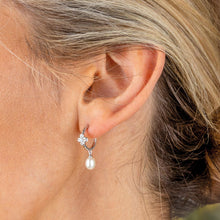 Load image into Gallery viewer, Kit Heath Blossom Flyte Honey Flower Pearl Semi Hoops