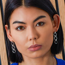 Load image into Gallery viewer, Kit Heath Bevel Unity Trio Drop Earrings