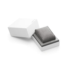 Load image into Gallery viewer, Bering watch - Unisex Polished Steel On Black Silicone Strap