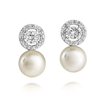 Load image into Gallery viewer, Jersey Pearl Amberley Halo Earrings