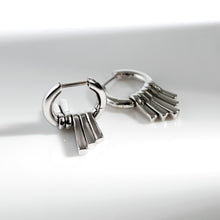 Load image into Gallery viewer, Kit Heath Array RP Dangle Hinged Hoop Drop Earrings