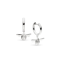 Load image into Gallery viewer, Kit Heath Blossom FlyteHoney Bee Hinged Hoop Drop Earrings