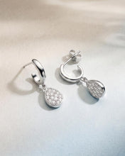 Load image into Gallery viewer, Kit Heath Coast Pebble Glisten Pavé Hoop Earrings