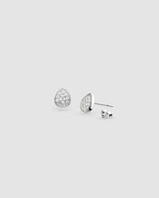Load image into Gallery viewer, Kit Heath Coast Pebble Glisten Pave CZ Large Stud Earrings.