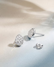 Load image into Gallery viewer, Kit Heath Coast Pebble Glisten Pave CZ Large Stud Earrings.
