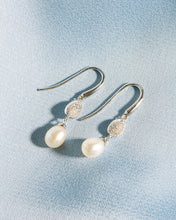 Load image into Gallery viewer, Kit Heath Coast Pebble Glisten Pavé Pearl Drop Earrings