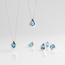 Load image into Gallery viewer, Kit Heath Coast Pebble Swiss Blue Topaz Stud Earrings.