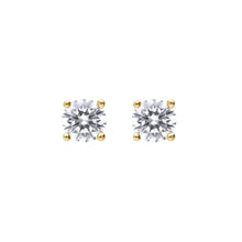 Load image into Gallery viewer, Diamonfire Cubic Zirconia Gold Plated Studs 4mm