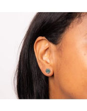 Load image into Gallery viewer, Fiorelli Nano Crystal Green Pave Studs