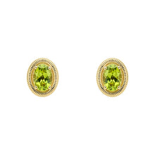 Load image into Gallery viewer, 9ct Gold Oval Peridot Stud Earrings