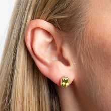 Load image into Gallery viewer, 9ct Gold Oval Peridot Stud Earrings