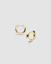 Load image into Gallery viewer, Kit Heath Glint Geo Golden Hoop Earrings