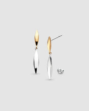 Load image into Gallery viewer, Kit Heath Glint Golden Two-Tone Drop Earrings