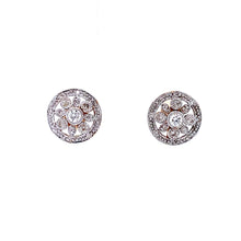 Load image into Gallery viewer, Diamond Floral Stud Earrings