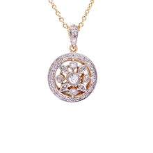 Load image into Gallery viewer, Diamond Floral Pendant