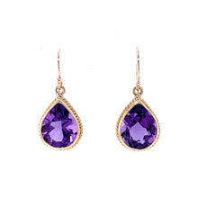 Load image into Gallery viewer, 9ct Gold Amethyst Earrings